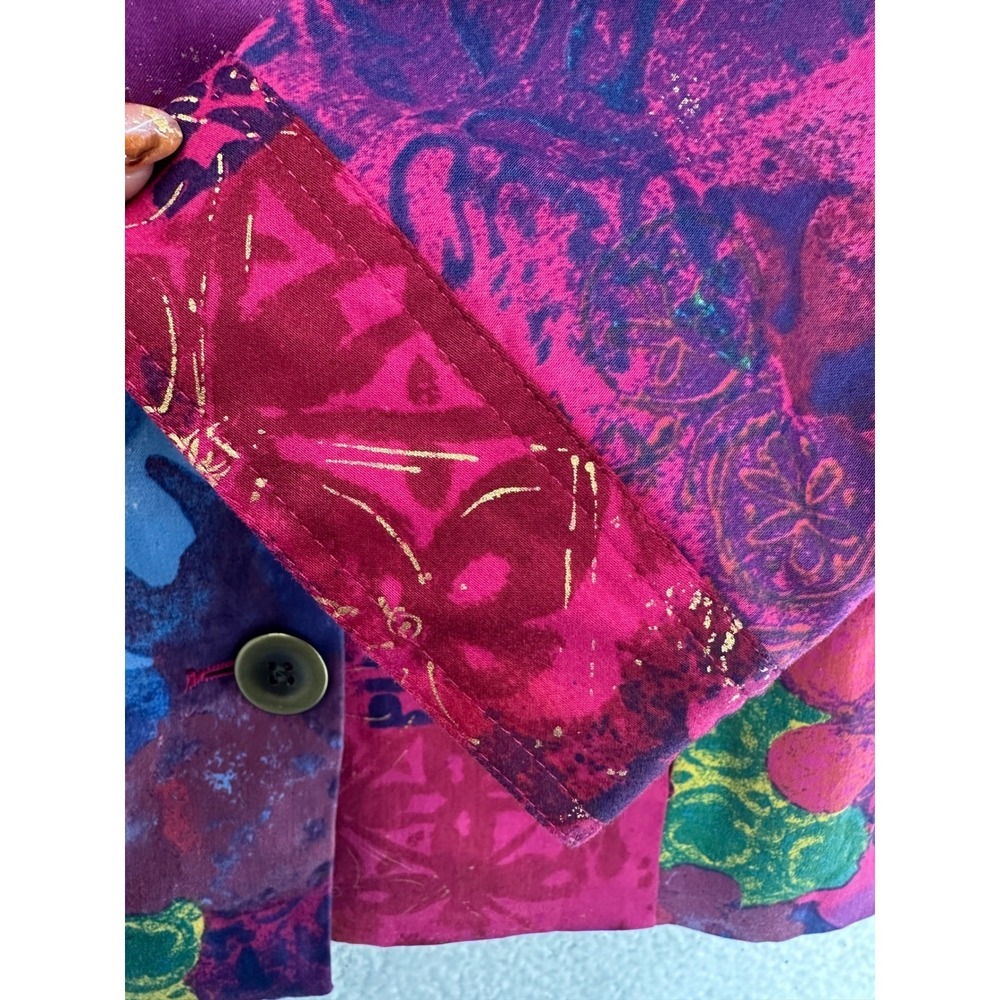 Coldwater Creek Multicolor Patchwork Jacket Size … - image 8